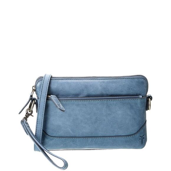 Frye Melissa Leather Crossbody Wristlet In Blue | ModeSens